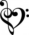 Music Heart Car Decal